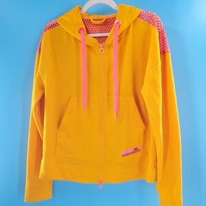Adidas by Stella McCartney yellow and neon pink hoodie